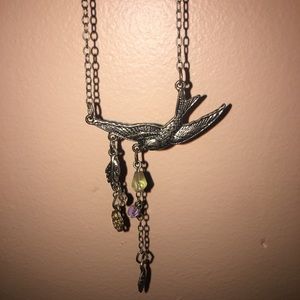 American 🦅 Necklace Boho Bird & Beads🕊🌼